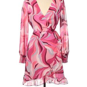 Long Sleeve Wrap Dress - Size XXL